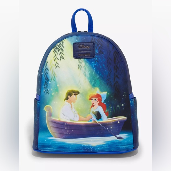 DISNEY x  LOUNGEFLY The Little Mermaid Couple Boat Ride Mini Backpack main image 5